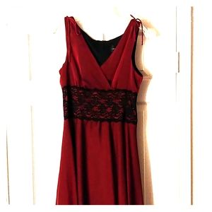 Red semi formal gown